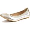 DREAM PAIRS Women’s Sole-Flex Ballerina Walking Flats Shoes(Gold)