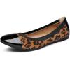 DREAM PAIRS Women’s Sole-Flex Ballerina Walking Flats Shoes(Leopard)