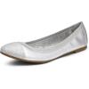 DREAM PAIRS Women’s Sole-Flex Ballerina Walking Flats Shoes(Silver)