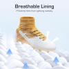 DREAM PAIRS Boys Girls Soccer Cleats Youth Firm Groud Outdoor Sport Athletic High Top Football Shoes for Little/Big Kid(Gold/White)