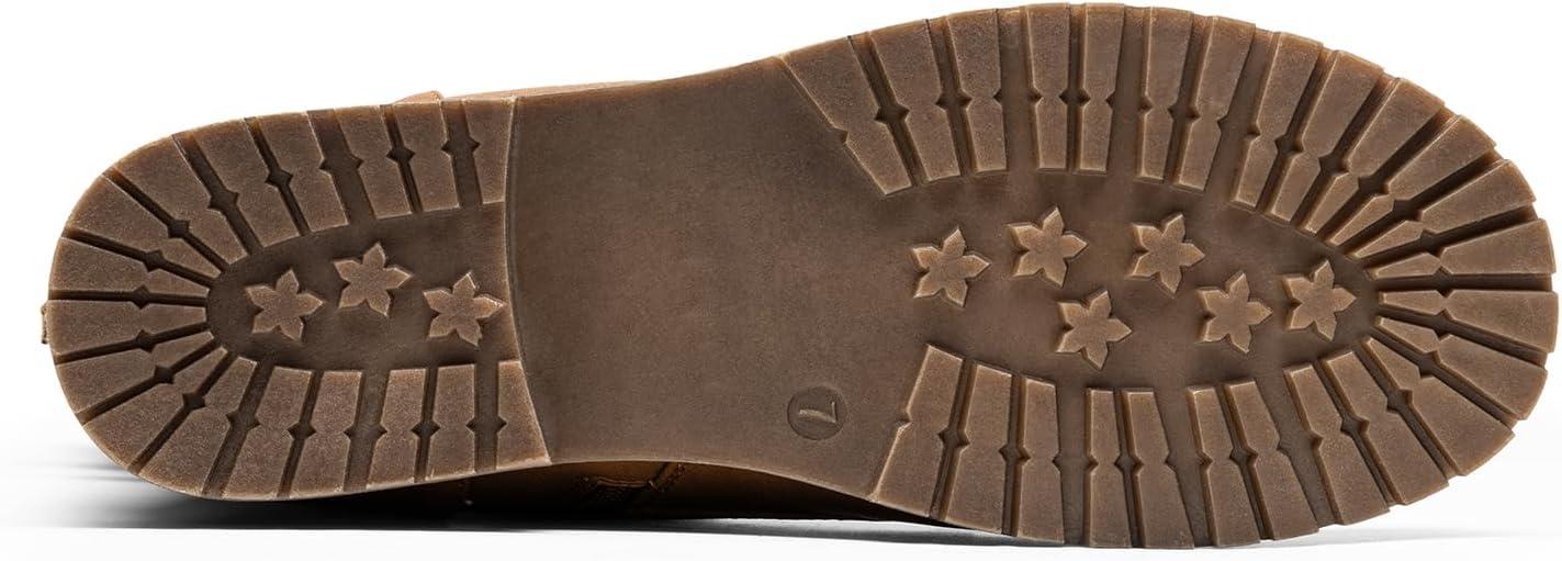 imageDREAM PAIRS Womens Mid Calf Builtin Wallet Pocket Lace up Military Combat BootsAll Camel