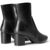 DREAM PAIRS Women’s Fitted Stretch Ankle Boots Fashion Low Chunky Heel Almond Toe Fall Heeled Booties Shoes(Black-pu)
