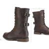 DREAM PAIRS Women’s Mid Calf Built-in Wallet Pocket Lace up Military Combat Boots(Brown)