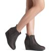 DREAM PAIRS Women’s Suede Low Wedges Ankle Boots(Grey/Suede)