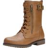 DREAM PAIRS Women’s Mid Calf Built-in Wallet Pocket Lace up Military Combat Boots(All Camel)