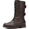 DREAM PAIRS Women’s Mid Calf Built-in Wallet Pocket Lace up Military Combat Boots(Terran-brown)