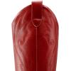 DREAM PAIRS Cowboy Boots For Women, Comfortable Pull On Zipper Chunky Heel Pointed Toe Embroidered Western Cowgirl Knee High Boots(Red-pu)