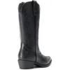 DREAM PAIRS Women’s Cowboy Boots Mid Calf Cowgirl Boots Square Toe Chunky Heel Embroidery Stitched Western Boots(All Black)