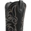 DREAM PAIRS Women’s Cowboy Cowgirl Boots Embroidered Square Toe Mid Calf Western Boots Fashion Dress Chunky Low Heel Shoes for Theme Party Country Concert(Black)