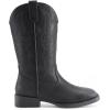 DREAM PAIRS Women’s Cowboy Cowgirl Boots Embroidered Square Toe Mid Calf Western Boots Fashion Dress Chunky Low Heel Shoes for Theme Party Country Concert(All Black)