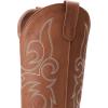 DREAM PAIRS Women’s Cowboy Cowgirl Boots Embroidered Square Toe Mid Calf Western Boots Fashion Dress Chunky Low Heel Shoes for Theme Party Country Concert(Tan)