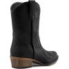 DREAM PAIRS Women’s Cowboy Cowgirl Western Ankle Boots Low Chunky Heels Square Toe Fall Short Booties Shoes(Black)