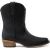DREAM PAIRS Women’s Cowboy Cowgirl Western Ankle Boots Low Chunky Heels Square Toe Fall Short Booties Shoes(Black)