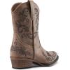 DREAM PAIRS Women’s Cowboy Cowgirl Western Ankle Boots Low Chunky Heels Square Toe Fall Short Booties Shoes(Brown)