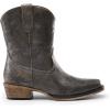 DREAM PAIRS Women’s Cowboy Cowgirl Western Ankle Boots Low Chunky Heels Square Toe Fall Short Booties Shoes(Grey)