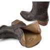 DREAM PAIRS Women’s Cowboy Cowgirl Western Ankle Boots Low Chunky Heels Square Toe Fall Short Booties Shoes(Grey)