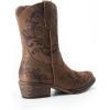 DREAM PAIRS Women’s Cowboy Cowgirl Western Ankle Boots Low Chunky Heels Square Toe Fall Short Booties Shoes(Tan)