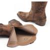 DREAM PAIRS Women’s Cowboy Cowgirl Western Ankle Boots Low Chunky Heels Square Toe Fall Short Booties Shoes(Tan)