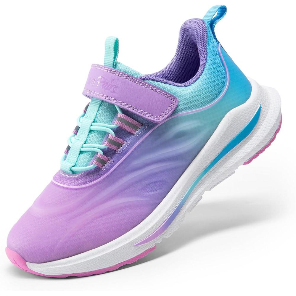 imageDREAM PAIRS Boys Girls Shoes Kids DuraPlay Tennis Running Athletic Protective Walking Sneakers for LittleBig KidHot PinkBlue