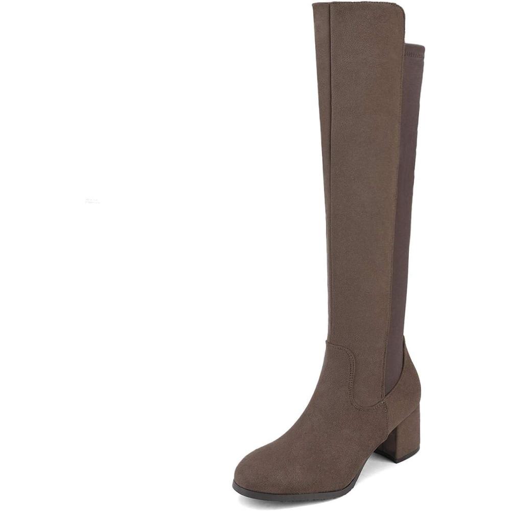 imageDREAM PAIRS Womens Knee High Stretchy Fashion BootsKhaki