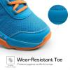 DREAM PAIRS Boys Girls Shoes Kids DuraPlay Tennis Footwear Non Slip Athletic Running Walking Lightweight Lace Up Sneakers for Little/Big Kid(Blue/Orange)