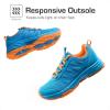 DREAM PAIRS Boys Girls Shoes Kids DuraPlay Tennis Footwear Non Slip Athletic Running Walking Lightweight Lace Up Sneakers for Little/Big Kid(Blue/Orange)