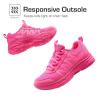 DREAM PAIRS Boys Girls Shoes Kids DuraPlay Tennis Footwear Non Slip Athletic Running Walking Lightweight Lace Up Sneakers for Little/Big Kid(Hot Pink)