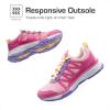 DREAM PAIRS Boys Girls Shoes Kids DuraPlay Tennis Footwear Non Slip Athletic Running Walking Lightweight Lace Up Sneakers for Little/Big Kid(Pink/Hot Pink)