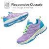 DREAM PAIRS Boys Girls Shoes Kids DuraPlay Tennis Footwear Non Slip Athletic Running Walking Lightweight Lace Up Sneakers for Little/Big Kid(Purple/Blue)