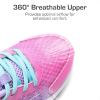 DREAM PAIRS Boys Girls Shoes Kids Tennis Athletic Running Footwear Lace Up Walking DuraPlay Breathable Lightweight Sneakers for Little/Big Kid(Purple/Pink)