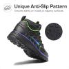 DREAM PAIRS Kids Shoes Hiking Boots Boys Girls High-Top Shoes Outdoors DuraPlay Lace-Up Lightweight Hiking Sneakers(Black/Blue/Green)