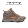 DREAM PAIRS Kids Shoes Hiking Boots Boys Girls High-Top Shoes Outdoors DuraPlay Lace-Up Lightweight Hiking Sneakers(Brown/Orange)