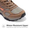 DREAM PAIRS Kids Shoes Hiking Boots Boys Girls High-Top Shoes Outdoors DuraPlay Lace-Up Lightweight Hiking Sneakers(Brown/Orange)