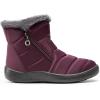 DREAM PAIRS Winter Boots for Women Warm Fur Lined with Zipper Flat Ankle Boots Comfortable Lightweight Outdoor Indoor Booties(Purple)