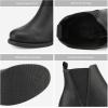 DREAM PAIRS Women’s Ankle Boots Chunky Low Heel Chelsea Booties Slip On Elastic Fall Short Boots(Black/Pu)