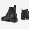 DREAM PAIRS Women’s Ankle Boots Chunky Low Heel Chelsea Booties Slip On Elastic Fall Short Boots(Black/Pu)