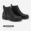 DREAM PAIRS Women’s Ankle Boots Chunky Low Heel Chelsea Booties Slip On Elastic Fall Short Boots(Black/Pu)