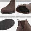 DREAM PAIRS Women’s Ankle Boots Chunky Low Heel Chelsea Booties Slip On Elastic Fall Short Boots(Brown/Pu)