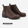 DREAM PAIRS Women’s Ankle Boots Chunky Low Heel Chelsea Booties Slip On Elastic Fall Short Boots(Brown/Pu)