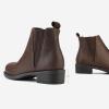 DREAM PAIRS Women’s Ankle Boots Chunky Low Heel Chelsea Booties Slip On Elastic Fall Short Boots(Brown/Pu)