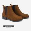 DREAM PAIRS Women’s Ankle Boots Chunky Low Heel Chelsea Booties Slip On Elastic Fall Short Boots(Camel)