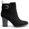 DREAM PAIRS Women’s Chunky High Heel Ankle Boots Round Toe Fall Short Booties Shoes(Black-suede)
