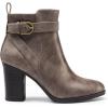 DREAM PAIRS Women’s Chunky High Heel Ankle Boots Round Toe Fall Short Booties Shoes(Taupe-pu)