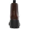 DREAM PAIRS Women’s Elastic Chelsea Ankle Boots Platform Low Chunky Block Heel Lug Sole Slip on Fall Heeled Booties Shoes(Brown)