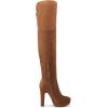 DREAM PAIRS Women’s HIGHPLAT Black Chunky Thigh High Over The Knee High Heel Boots(Brown)