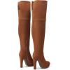 DREAM PAIRS Women’s HIGHPLAT Black Chunky Thigh High Over The Knee High Heel Boots(Brown)