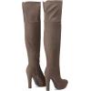 DREAM PAIRS Women’s HIGHPLAT Black Chunky Thigh High Over The Knee High Heel Boots(Khaki)