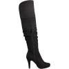 DREAM PAIRS Women’s HIGHPLAT Black Chunky Thigh High Over The Knee High Heel Boots(Sarah-black)