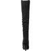 DREAM PAIRS Women’s HIGHPLAT Black Chunky Thigh High Over The Knee High Heel Boots(Sarah-black/Nubuck)