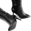 DREAM PAIRS Women’s High Heels Over The Knee Boots Thigh High Pointed Toe Stiletto Long Fall Sexy Boots(Black-pu)